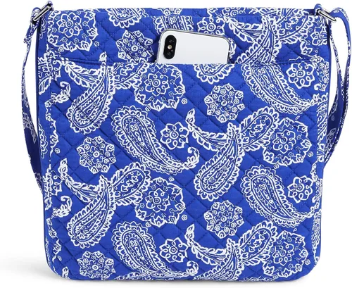 Vista 2 de Vera Bradley Cotton Collegiate Triple Zip Hipster Crossbody Purse (Multiple Teams Available)