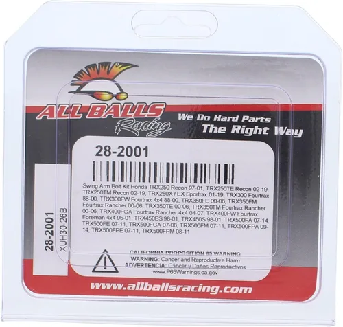 Vista 4 de All Balls Kit de pernos de brazo oscilante (28-2001)