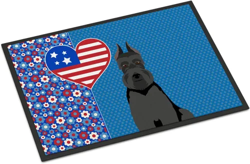 Vista 24 de Caroline's Treasures WDK5119JMAT Airedale Terrier USA - Tapete para interiores o exteriores, 24 x 36 pulgadas, tapete para puerta delantera