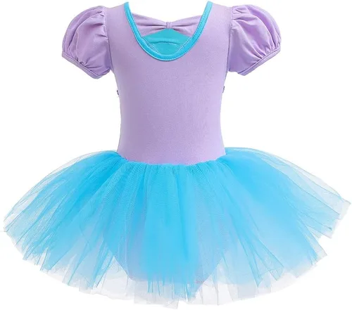 Vista 2 de REXREII Vestido tutú de princesa para niñas pequeñas, Rapunzel Sofía, Blancanieves, Frozen Elsa, disfraz de Halloween