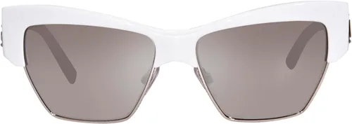 Vista 2 de Dolce & Gabbana Gafas de sol DG 4415 33126G Blanco Gris Claro Espejo Plata, Varios