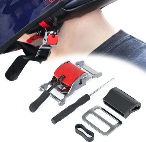 Vista 9 de Kit de hebilla de liberación rápida JAGASOL para casco de motocicleta, accesorios de metal para casco de motocicleta, correa para la barbilla