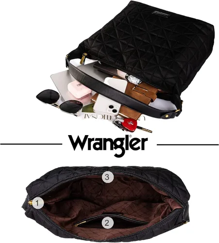 Vista 8 de Montana West Wrangler Quilted Hobo Purses for Women Shoulder Crossbody Bags