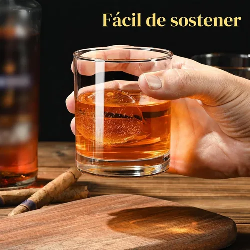 Vista 4 de PARACITY Juego de 2 vasos de whisky, vasos de cóctel antiguos, vasos de whisky de 10 onzas, vasos de bourbon, vasos de rocas para whisky, vodka