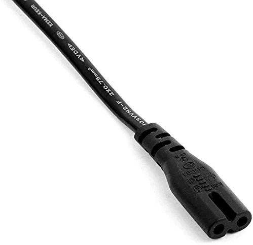 Vista 3 de MaxLLTo Cable de alimentación de CA de 2 clavijas para cargador de batería de cámara Olympus, adaptador de CA; cable de alimentación de plástico