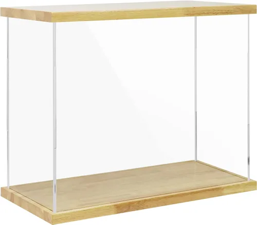 Vista 6 de Vitrina de acrílico transparente para trofeos, coleccionables, caja de exhibición de cubo de montaje, soporte de protección a prueba de polvo