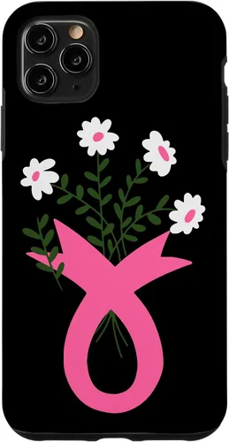 Vista 13 de Flower Jar Pink Ribbon Breast cancer Awareness Month Women Case for iPhone 16