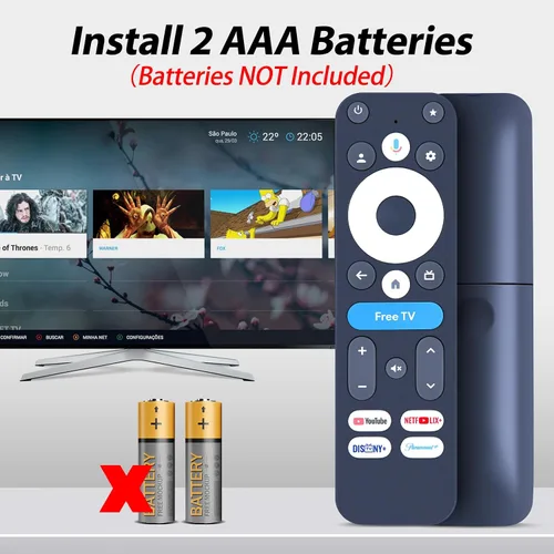 Vista 7 de Nuevo R-C-OHS-C008 Control remoto de reemplazo de voz para Onn Google TV 4K Pro dispositivo modelo 100135769