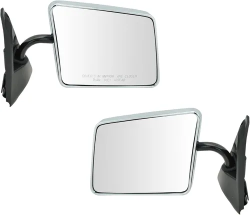 Vista 38 de TRQ Conjunto de 2 piezas de espejo lateral para conductor y pasajero, ajuste eléctrico, sin calefacción, sin memoria, color negro, compatible