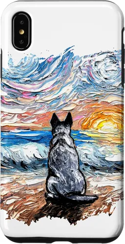 Vista 11 de Blue Heeler Starry Night Artwork Cattle Dog Lover Gift Case for iPhone 17