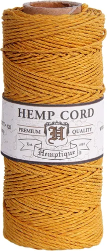Vista 14 de Hemptique - Carrete de cordón de cáñamo 100 % - 62.5 m de hilo de cáñamo - Hecho con amor - Hilo de cordón de 20 ~ 1 mm para hacer joyas, macramé