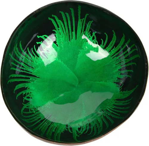 Vista 13 de ChezMax Tazón Natural de Cáscara de Coco con Madreperla Incrustada, Tazones de Cáscara de Coco para Llaves de Entrada, Recipiente para Caramelos