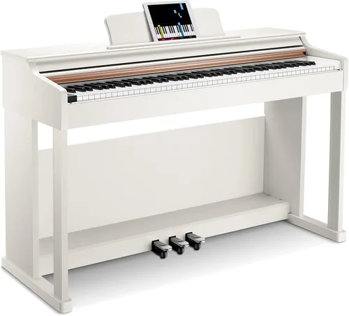 Vista 10 de Donner Piano digital con 88 teclas dinámicas graduadas de acción de martillo con teclado ponderado, piano digital vertical DDP-200 para profesional