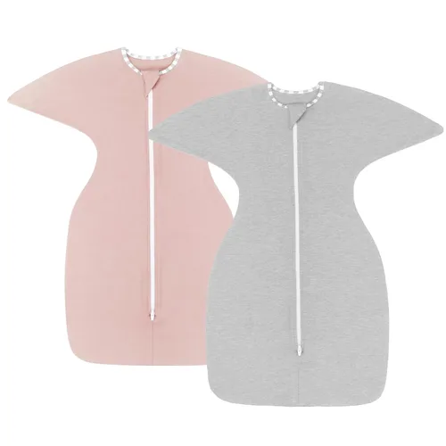 Vista 7 de PuppyPaws - Saco de dormir para bebé, 1.5 TOG, envolvente de transición con mangas largas con brazos hacia arriba y puños de manoplas, saco de Verde
