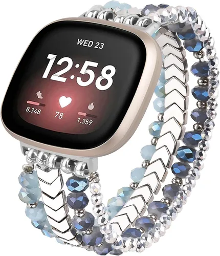 Vista 13 de MOFREE Bracelet Compatible with Fitbit Versa 3/Versa 4 Bands/Fitbit Sense/Sense 2 Bands for Women