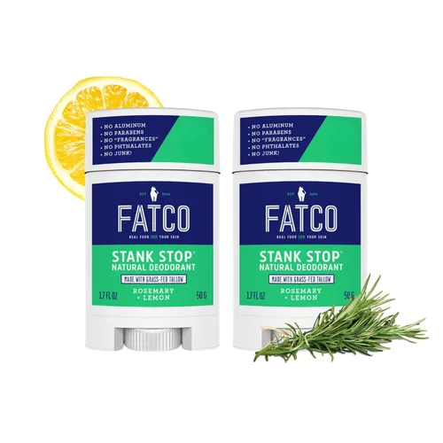 Vista 8 de FATCO Stank Stop All Desodorante natural con aceite de coco orgánico y sebo - Pomelo + jengibre (1.7 oz)
