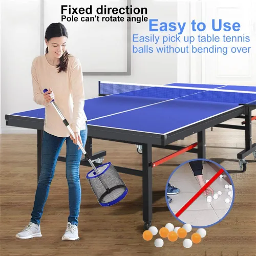 Vista 2 de TNZMART Recogedor de pelotas de ping pong ajustable, recuperador de tenis de mesa portátil, colector de bolas múltiple para recolección