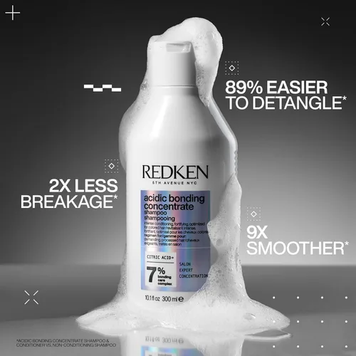 Vista 2 de Redken Acidic Bonding Concentrate Shampoo & Conditioner Set For Damaged and All Hair Types - Repair and Strengthen Weak Hair Bonds With Citric Acid