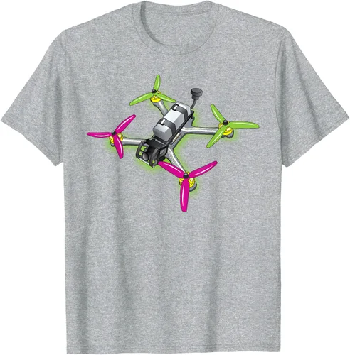 Vista 54 de Freestyle FPV Racing Drone Pilot Acro Quadcopter - Camiseta de sandía, Negro, S
