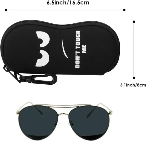 Vista 165 de MoKo - Estuche suave, ultra ligero, de neopreno, para lentes de sol, con cremallera y clip para cinturón