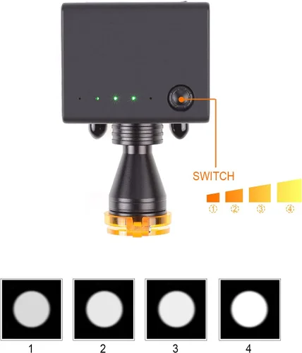 Vista 3 de Cabeza 5W para gafas con clip óptico tipo + caja de almacenamiento (5W)