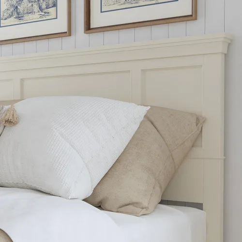 Vista 5 de Homestyles Cabecero Queen Nápoles blanco roto Blanco hueso