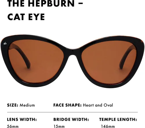 Vista 2 de Prive Revaux The Hepburn Cat Eye Sunglasses Handcrafted, Polarized Lenses with 100% UV Protection For Women