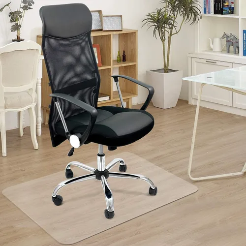 Vista 5 de Azadx - Alfombrilla pequeña de plástico transparente para silla de oficina o computadora, protectora de suelos de madera dura, fácil deslizamiento