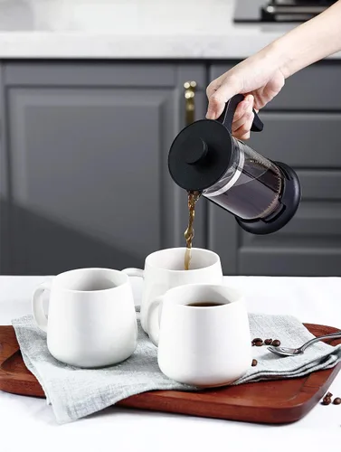 Vista 6 de Teocera Juego de 4 cuencos para pasta de 35 onzas y tazas de café de 12 onzas
