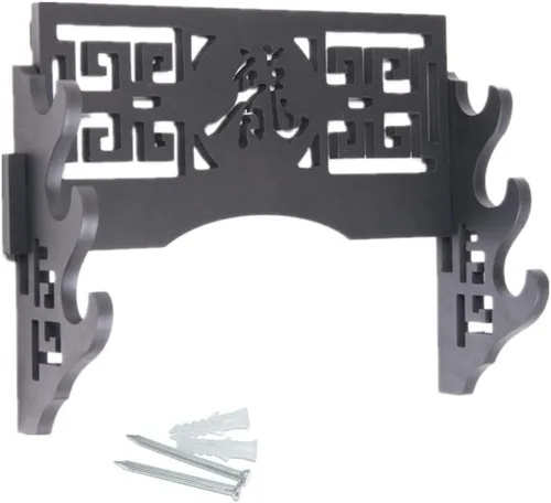 Vista 6 de Estante para colgar en la pared Katana Exhibition Rack Retro Hollow Tallado Espada Soporte Percha - Dragón