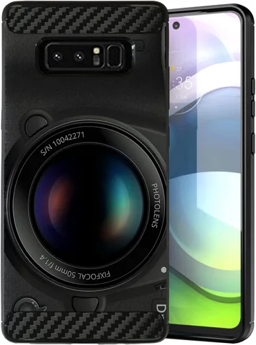 Vista 17 de CasesOnDeck - Funda compatible con Samsung Galaxy Note 8 (Carbon Flex) y Note 8, diseño moderno de ajuste delgado, con golpes y caídas (astronauta)