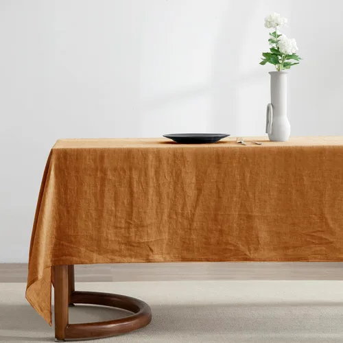 Vista 14 de EVERLY 100% Pure Linen Rectangle Tablecloths 60x84Inches for Dining,Buffet Parties,Picnic,Events,Weddings and Restaurants,Decorative Black