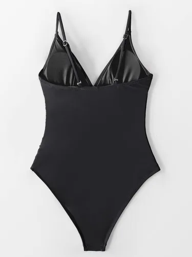 Vista 5 de CUPSHE - Traje de baño de una pieza para mujer, con control de abdomen y cuello en V