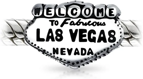 Vista 2 de Viaje Vacaciones Buena Suerte Casino Ace Of Hearts Poker Player Turismo Las Vegas Lucky Cards Slot Machine Cuelgue Charm Bead .925 Plata Esterlina