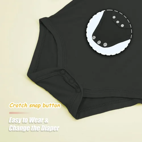 Vista 76 de Jimonda Body de rayón de bambú de manga corta para bebés, niños y niñas, trajes suaves para recién nacidos