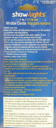 Vista 9 de Christmas Show Lights - Vela LED para ventana