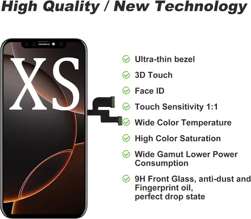 Vista 3 de DIGI4U Pantalla LCD para iPhone Xs, retina táctil 3D de 5.8 pulgadas para iPhone Xs táctil digitalizador Asamblea con herramientas de reparación