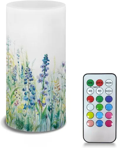 Vista 11 de Velas LED sin llama personalizadas que funcionan con pilas con temporizador remoto que cambia de color, personaliza fotos y texto, hazlo tú mismo tu