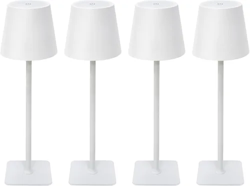 Vista 8 de Paquete de 2 lámparas de mesa inalámbricas recargables, funciona con pilas, lámpara LED táctil regulable con 3 temperaturas de color, lámpara