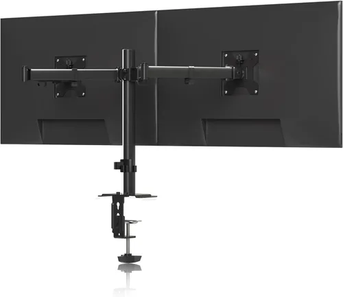 Vista 8 de Pholiten Soporte para Monitor Individual, Brazo de Monitor Ajustable de Servicio Pesado Montaje de Escritorio para 13-27 pulgadas, Inclinación, Negro