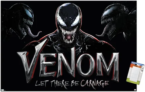Vista 12 de Trends International Marvel Venom: Let There be Carnage - Póster de collage de pared, 22.4 pulgadas de largo x 14.7 pulgadas, versión enmarcada