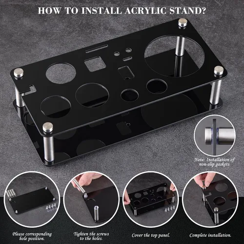 Vista 5 de Juego de Coctelera para Bartender: Kit de Bartender de Acero Inoxidable de 15 Piezas con Soporte Acrílico, Juego de Bar con Todos los Accesorios