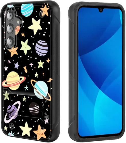 Vista 56 de Funda para Galaxy S25, de doble capa, resistente, a prueba de golpes, con soporte, funda protectora militar a prueba de caídas para Samsung Galaxy