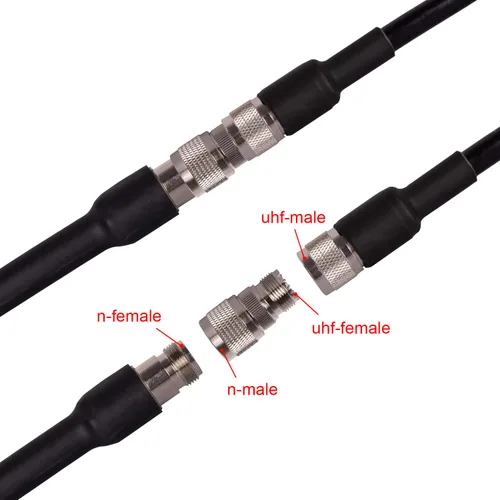 Vista 5 de XRDS -RF Adaptador N macho a UHF hembra Conector N a PL-259 SO-239 Conectores de cable coaxial RF coaxial Paquete de 2 (no para TV)