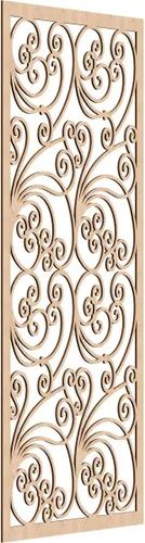 Vista 88 de 9 3/8"W x 24 3/8"H x 1/4"T Marilla Decorativos Paneles de Pared de Madera Calado, Abedul