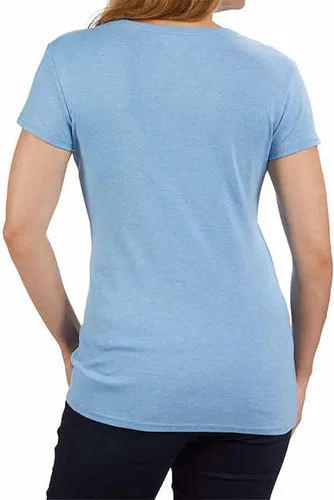 Vista 2 de Kirkland Signature Camiseta de algodón con cuello en V para mujer