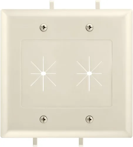 Vista 3 de Cmple - Placa de cable con apertura flexible, 1 cuadrilla - Lite Almond