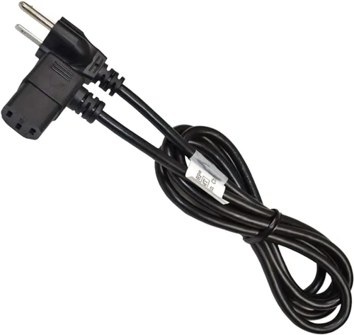 Vista 2 de HQRP Cable de CA – 6 pies 18 AWG – IEC C13 en ángulo recto a NEMA 5-15P – Listado UL – Reemplazo compatible con Sole F63 21034, F85 21016, XE850