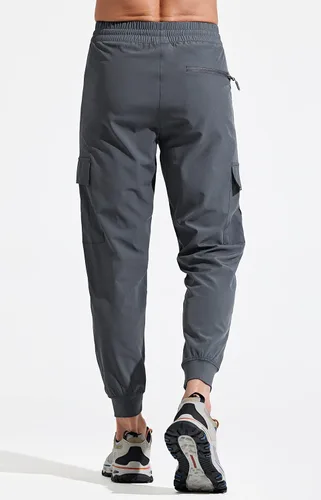 Vista 2 de Libin Pantalones deportivos ligeros para hombre de secado rápido para senderismo correr entrenamiento atletismo viajes golf casual para exteriores