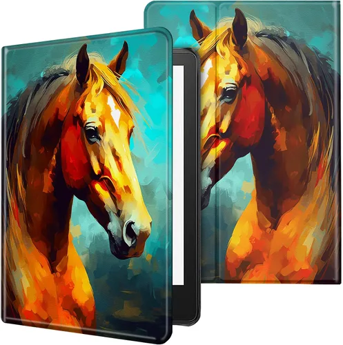 Vista 49 de Funda para tablet Kindle Fire 7 2019/2017 lanzamiento 9ª/7ª generación 7 pulgadas, ligera, protectora de piel sintética, cubierta inteligente